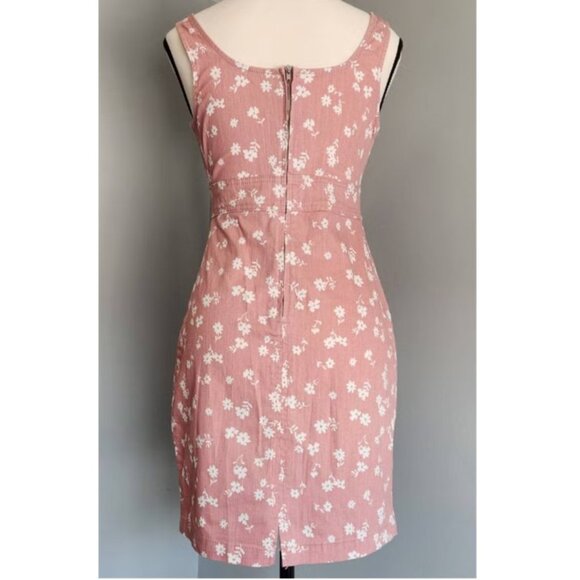 No Boundaries Pink Mini Denim Dress Junior Size US S (3-5) - Picture 3 of 8